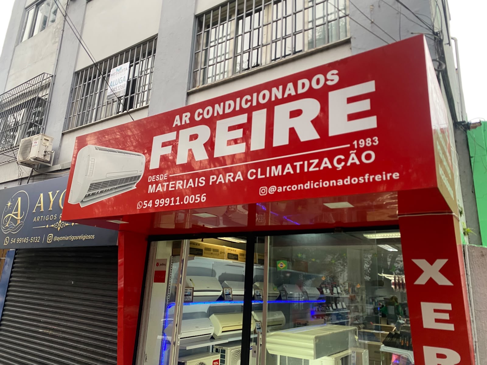 Fachada da loja Ar Condicionados Freire em Passo Fundo